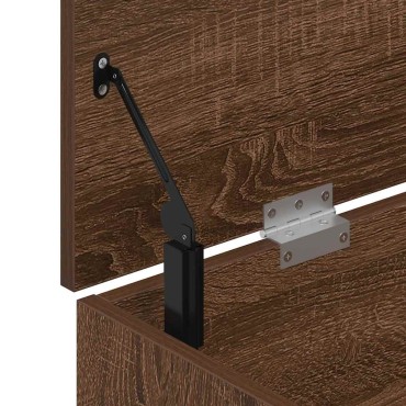 vidaXL Πάγκος παπουτσιών καφέ δρυς 102x30,5x45cm Ξύλο μηχανής