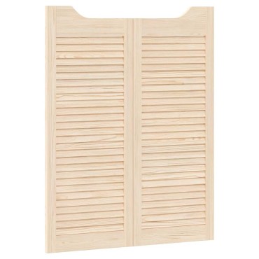 vidaXL Swing Doors Louvred Design 2-Pair 100x80 cm μασίφ ξύλο πεύκο