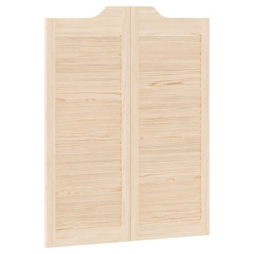 vidaXL Swing Doors Louvred Design 2-Pair 100x80 cm μασίφ ξύλο πεύκο