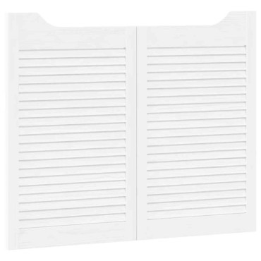 vidaXL Swing Doors Louvred Design 2 ζευγών Λευκό 80x100 cm