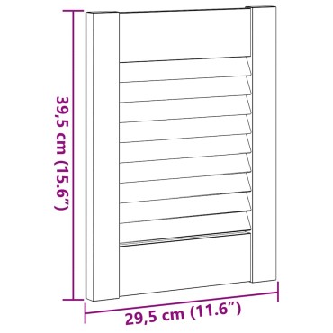 vidaXL Πόρτες ντουλαπιών Louvred Design 2 τεμάχια Λευκό 39,5x29,5 cm