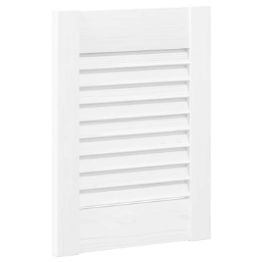 vidaXL Πόρτες ντουλαπιών Louvred Design 2 τεμάχια Λευκό 39,5x29,5 cm
