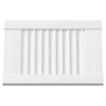 vidaXL Πόρτες ντουλαπιών Louvred Design 2 τεμάχια Λευκό 39,5x29,5 cm