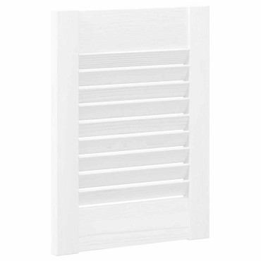 vidaXL Πόρτες ντουλαπιών Louvred Design 2 τεμάχια Λευκό 39,5x29,5 cm