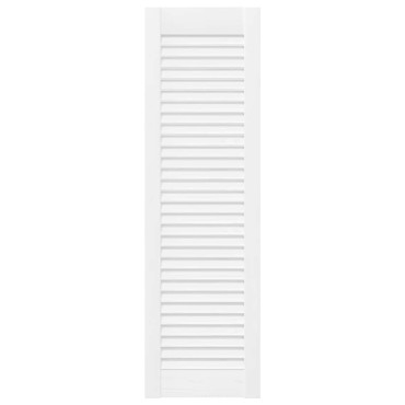 vidaXL Πόρτες ντουλαπιών Louvred Design 2 τεμάχια Λευκό 99x29,5 cm
