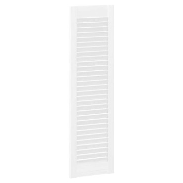 vidaXL Πόρτες ντουλαπιών Louvred Design 2 τεμάχια Λευκό 99x29,5 cm