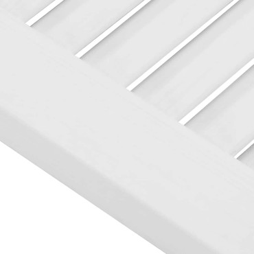 vidaXL Πόρτες ντουλαπιών Louvred Design 2 τεμάχια Λευκό 99x29,5 cm