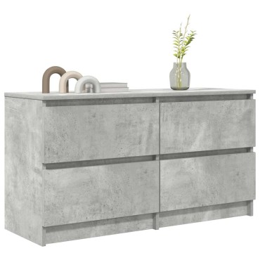 vidaXL Έπιπλο Τηλεόρασης Γκρι Σκυρ. 100x35x54cm Επεξ. Ξύλο