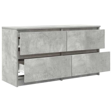 vidaXL Έπιπλο Τηλεόρασης Γκρι Σκυρ. 100x35x54cm Επεξ. Ξύλο