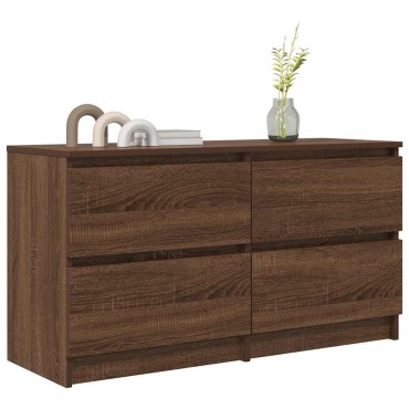 vidaXL Έπιπλο Τηλεόρασης Καφέ Δρυς 100x35x54cm Επεξ. Ξύλο