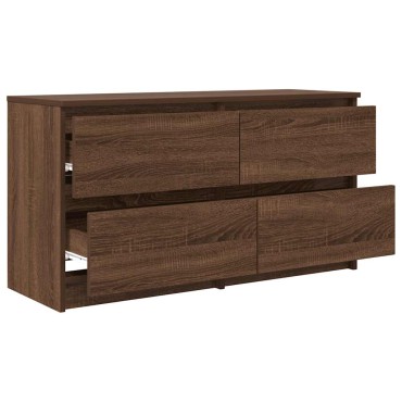 vidaXL Έπιπλο Τηλεόρασης Καφέ Δρυς 100x35x54cm Επεξ. Ξύλο