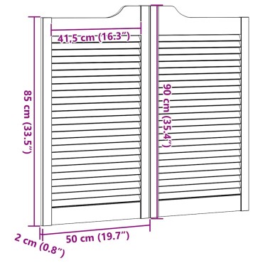 vidaXL Ανοιγόμενες πόρτες Louvred Design 2 ζευγών Λευκό 90x100 cm