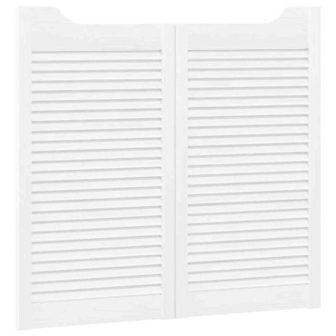 vidaXL Ανοιγόμενες πόρτες Louvred Design 2 ζευγών Λευκό 90x100 cm