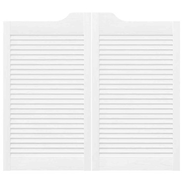 vidaXL Ανοιγόμενες πόρτες Louvred Design 2 ζευγών Λευκό 90x100 cm