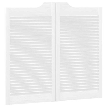 vidaXL Ανοιγόμενες πόρτες Louvred Design 2 ζευγών Λευκό 90x100 cm