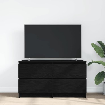 vidaXL ντουλάπι τηλεόρασης Μαύρο 100x35x54cm Κατασκευασμένο ξύλο