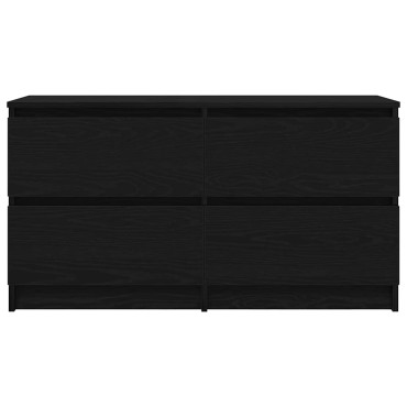 vidaXL ντουλάπι τηλεόρασης Μαύρο 100x35x54cm Κατασκευασμένο ξύλο