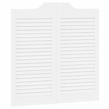 vidaXL Ανοιγόμενες πόρτες Louvred Design 2 ζευγών Λευκό 80x80 cm