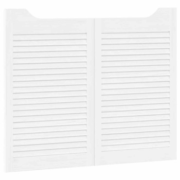 vidaXL Swing Doors Louvred Design 1 ζεύγος Λευκό 80x100 cm