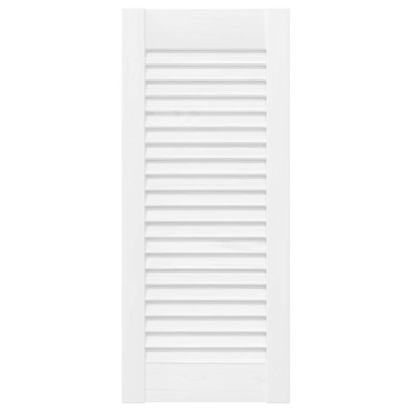 vidaXL Πόρτες ντουλαπιών Louvred Design 2 τεμάχια Λευκό 61,5x29,5 cm