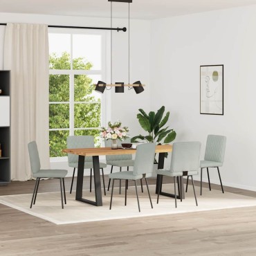 vidaXL Καρέκλες Τραπεζαρίας 6 τεμ. Αν. Γκρι Βελούδινες 45x54x83cm