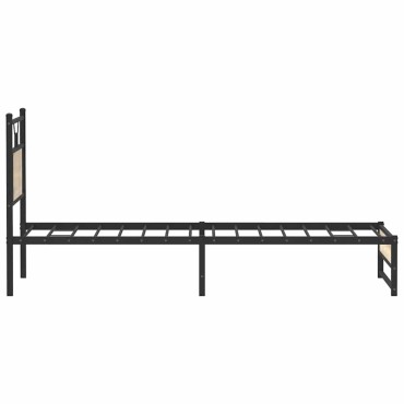vidaXL Πλαίσιο Κρεβατιού Χωρ. Στρώμα Sonoma Δρυς 75x190εκ Επεξ. Ξύλο
