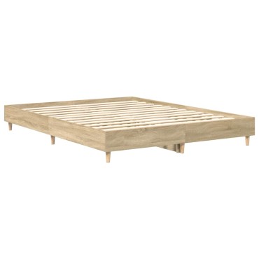 vidaXL Πλαίσιο Κρεβατιού Χωρ. Στρώμα Sonoma Δρυς 140x200εκ. Επ. Ξύλο