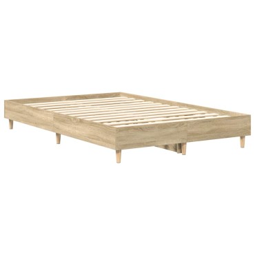 vidaXL Πλαίσιο Κρεβατιού χωρίς Στρώμα Sonoma Δρυς 120x200cm Επ. Ξύλο 1 τεμ. - Μονό