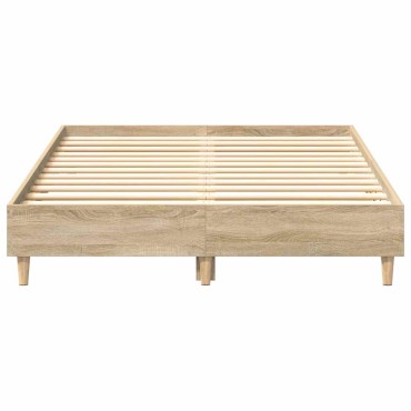 vidaXL Πλαίσιο Κρεβατιού χωρίς Στρώμα Sonoma Δρυς 120x200cm Επ. Ξύλο 1 τεμ. - Μονό