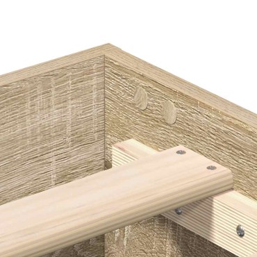 vidaXL Πλαίσιο Κρεβατιού χωρίς Στρώμα Sonoma Δρυς 120x200cm Επ. Ξύλο 1 τεμ. - Μονό