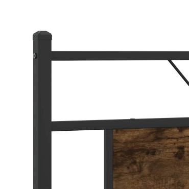 vidaXL Κεφαλάρι Καπνιστή Δρυς Επεξεργασμένο Ξύλο/Ατσάλι 188x3x91,5cm 1 τεμ.