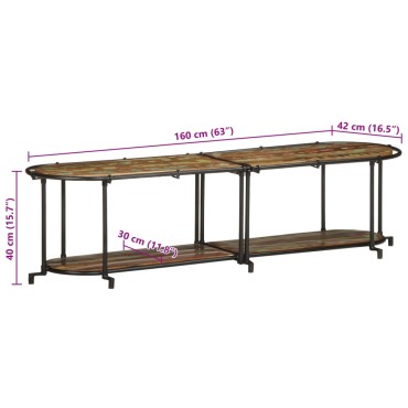 ντουλάπι τηλεόρασης vidaXL 160x42x40cm από μασίφ ξύλο αναγεννημένο