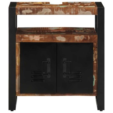 vidaXL ντουλάπι νιπτήρα μπάνιου 55x35x60cm στερεό ξύλο αναγεννημένο