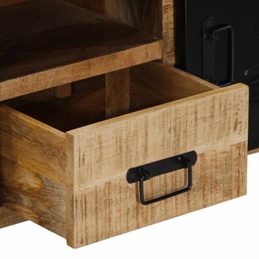 vidaXL Ντουλάπι τηλεόρασης 100x30x40cm Στερεό ακατέργαστο ξύλο Mango