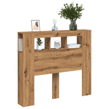 vidaXL LED κεφαλάρι Artisan Oak 120x18,5x103,5cm Κατασκευασμένο ξύλο