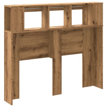 vidaXL LED κεφαλάρι Artisan Oak 120x18,5x103,5cm Κατασκευασμένο ξύλο