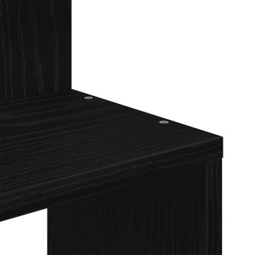 Γωνιακό ράφι τοίχου vidaXL Μαύρο 32x32x127,5cm Κατασκευασμένο ξύλο