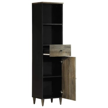 vidaXL Ντουλάπι Μπάνιου 38x33x160cm από Μασίφ Ξύλο Μάνγκο