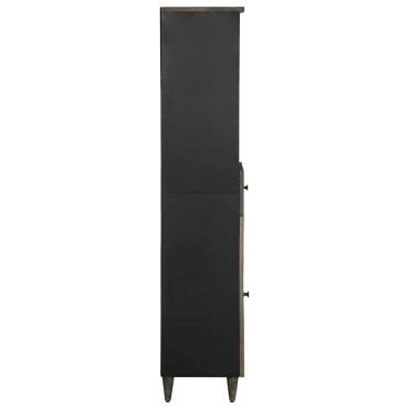 vidaXL Ντουλάπι Μπάνιου 38x33x160cm από Μασίφ Ξύλο Μάνγκο