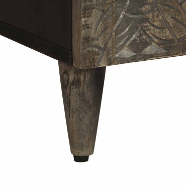 vidaXL Ντουλάπι Μπάνιου 38x33x160cm από Μασίφ Ξύλο Μάνγκο