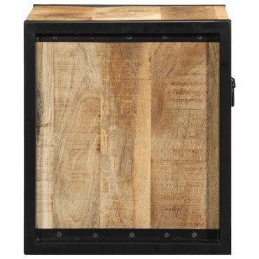 vidaXL Κομοδίνο 40x35x40cm Στερεό ακατέργαστο ξύλο Mango 1 τεμ.