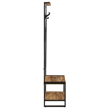 vidaXL Ράφι για ρούχα 80x40x190cm Στερεό ακατέργαστο ξύλο Mango 1 τεμ.
