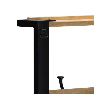 vidaXL Ράφι για ρούχα 80x40x190cm Στερεό ακατέργαστο ξύλο Mango 1 τεμ.
