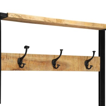 vidaXL Ράφι για ρούχα 80x40x190cm Στερεό ακατέργαστο ξύλο Mango 1 τεμ.