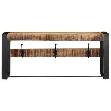 vidaXL Ράφι για παλτά 80x35x35 cm Στερεό ακατέργαστο ξύλο Mango