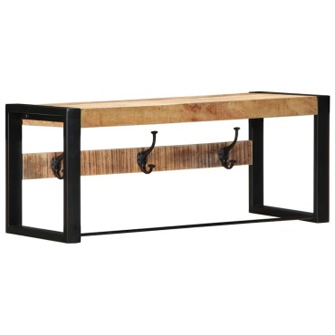 vidaXL Ράφι για παλτά 80x35x35 cm Στερεό ακατέργαστο ξύλο Mango