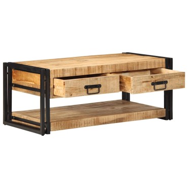 vidaXL Τραπεζάκι σαλονιού 90x50x38cm Στερεό ακατέργαστο ξύλο Mango 1 τεμ.