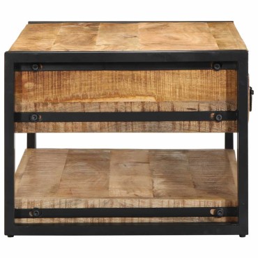vidaXL Τραπεζάκι σαλονιού 90x50x38cm Στερεό ακατέργαστο ξύλο Mango 1 τεμ.