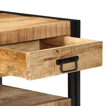 vidaXL Τραπεζάκι σαλονιού 90x50x38cm Στερεό ακατέργαστο ξύλο Mango 1 τεμ.