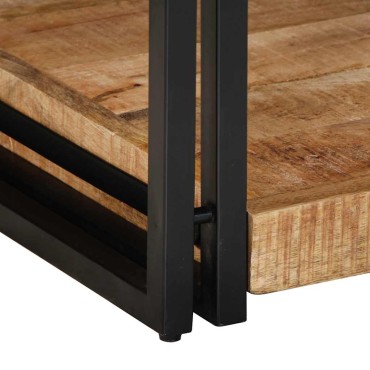 vidaXL Τραπεζάκι σαλονιού 90x50x38cm Στερεό ακατέργαστο ξύλο Mango 1 τεμ.